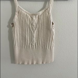 Tan sweater tank top